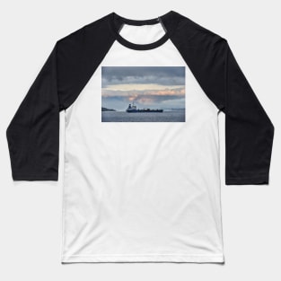 Tanker departing Loch Long heads into the Firth of Clyde, Scotland Baseball T-Shirt
